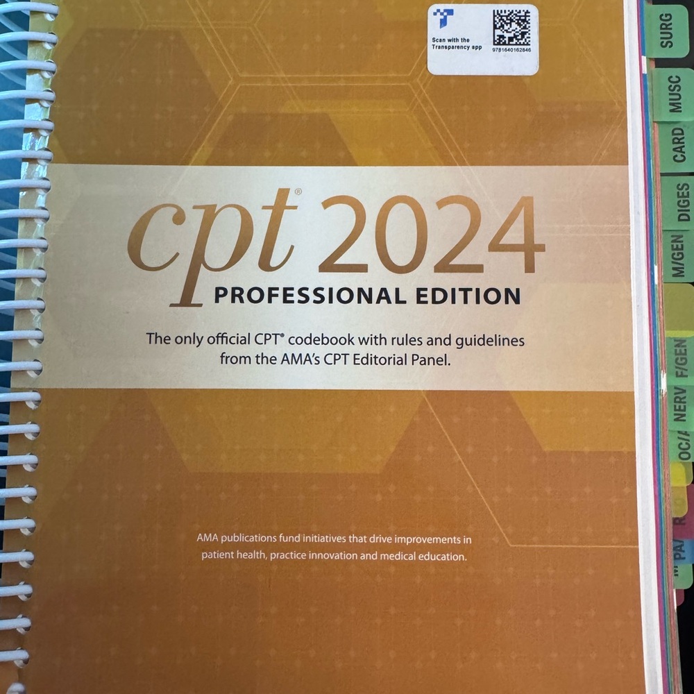 CPT 2024 Professional Edition Codebook